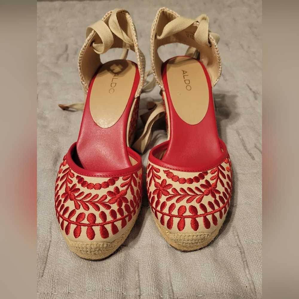 ALDO Red and Cream Women's Shoes